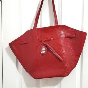 ‼️ 3/$20 Patterned Red Shoulder Tote Bag